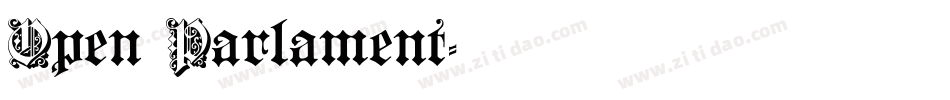 Open Parlament字体转换